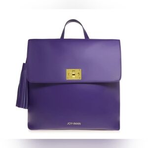 JOY & IMAN | Tassel Chic Leather | RFID Backpack | Large | Gold Hardware